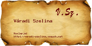 Váradi Szelina névjegykártya